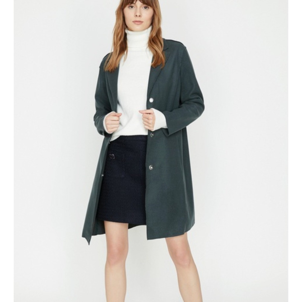 Elegant Dark Green Women's Coat